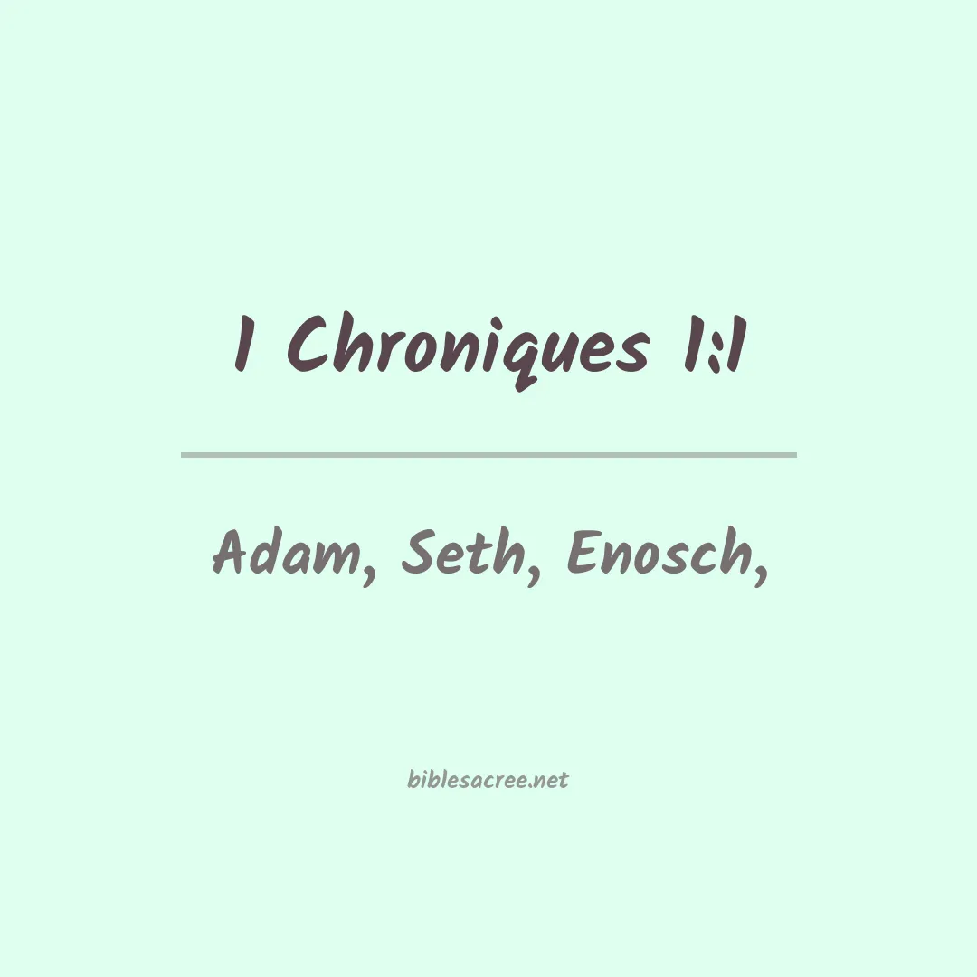 1 Chroniques - 1:1