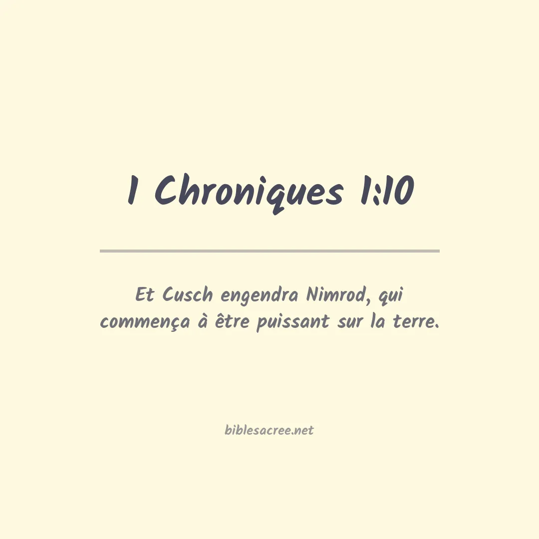 1 Chroniques - 1:10
