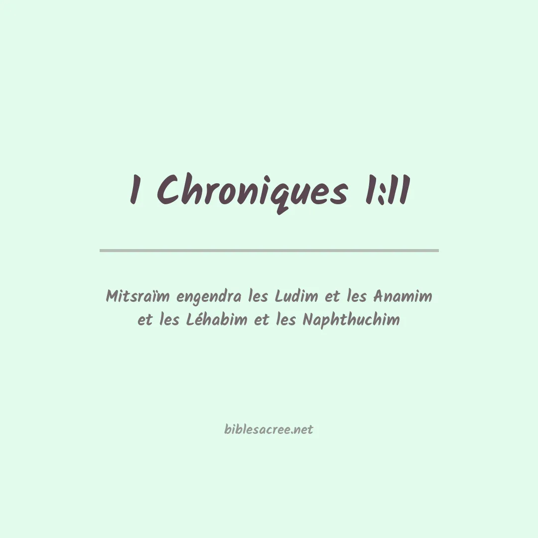 1 Chroniques - 1:11
