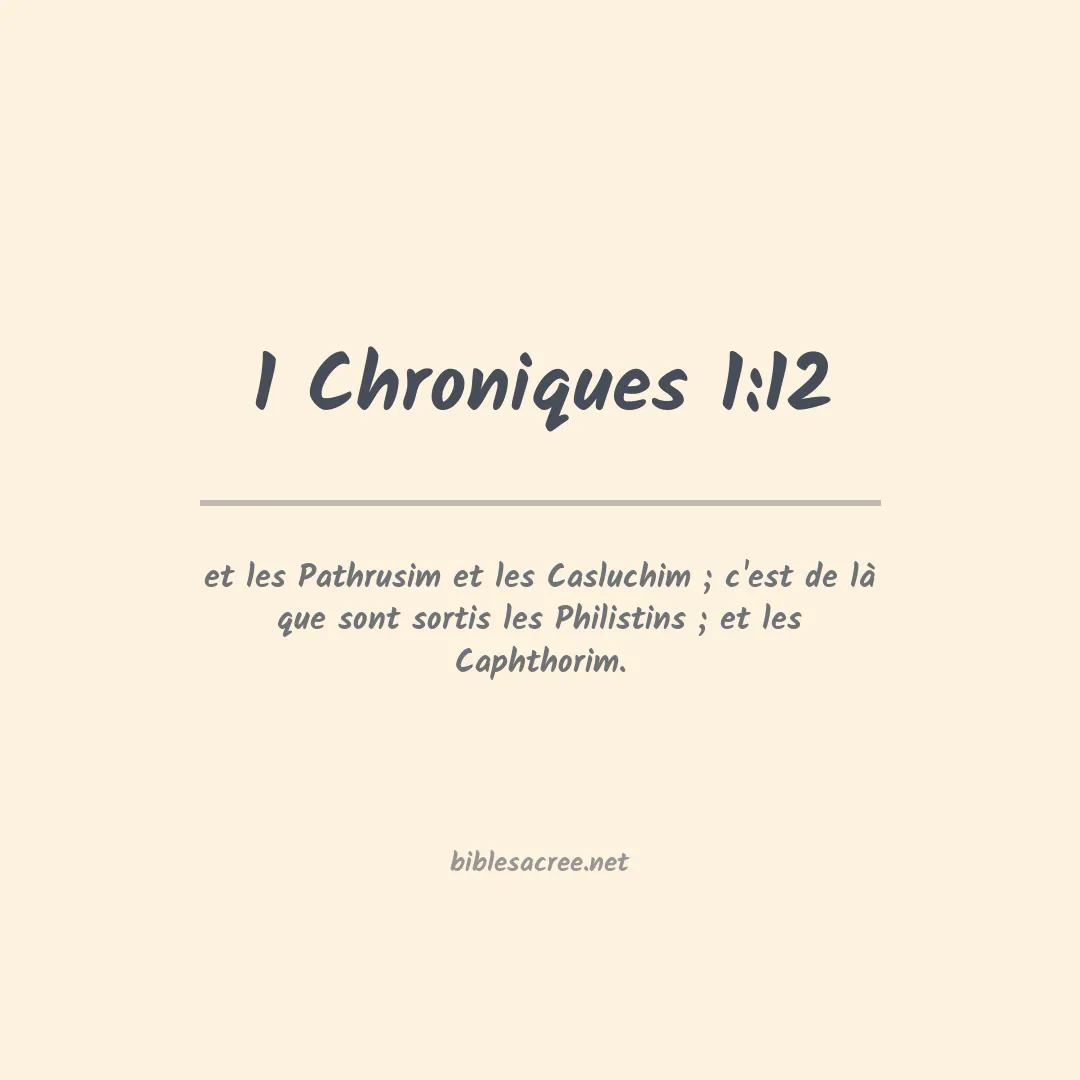 1 Chroniques - 1:12
