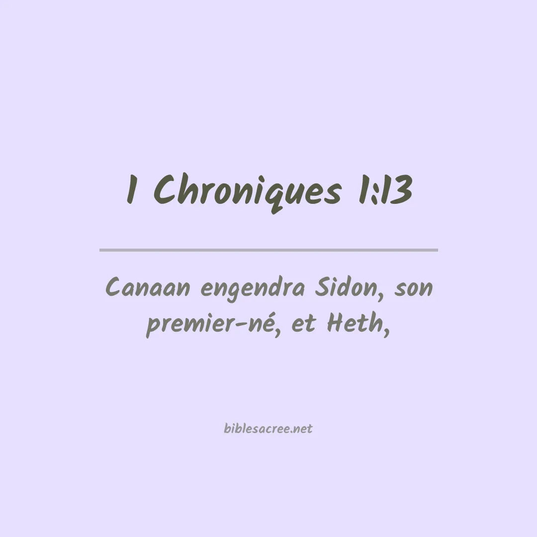 1 Chroniques - 1:13