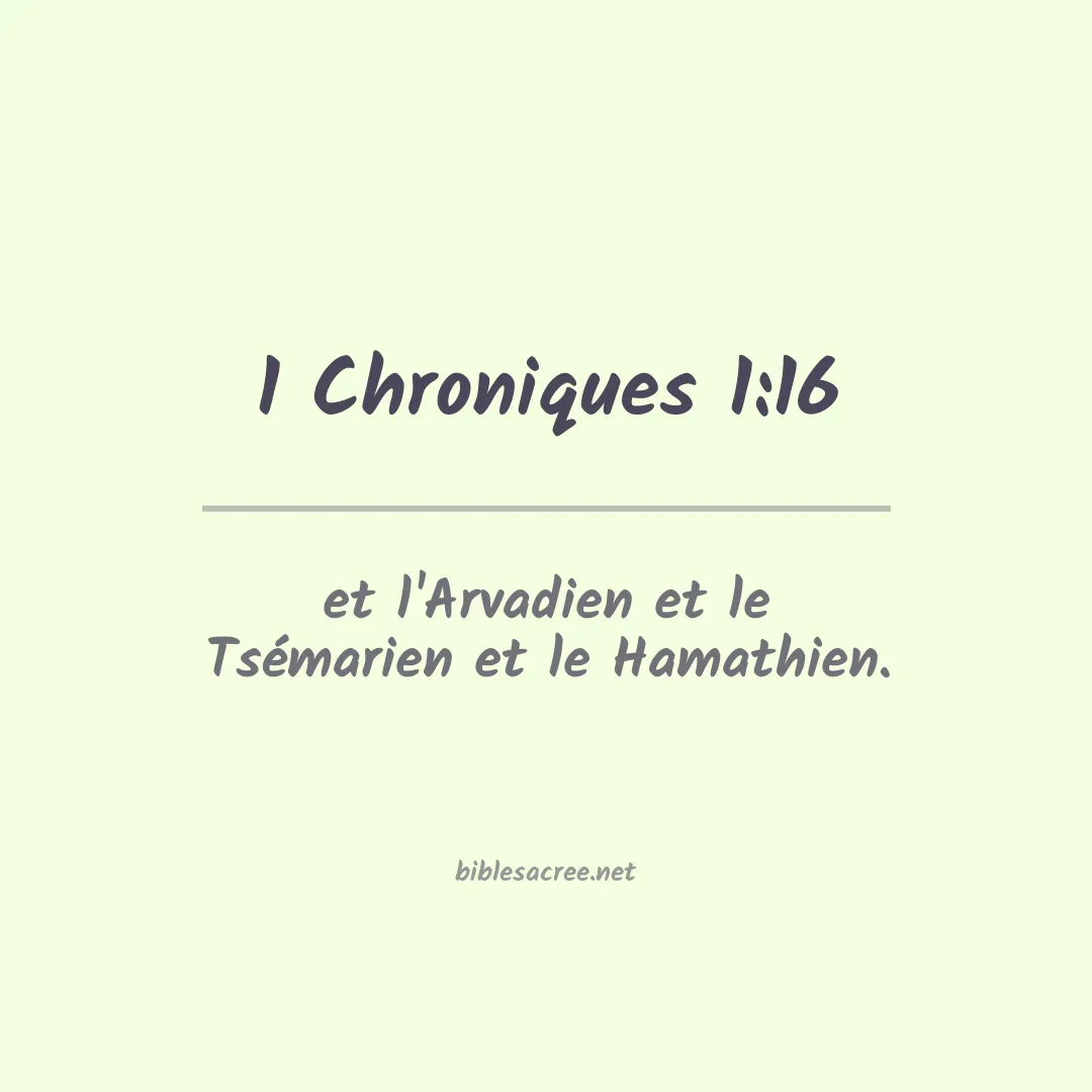 1 Chroniques - 1:16