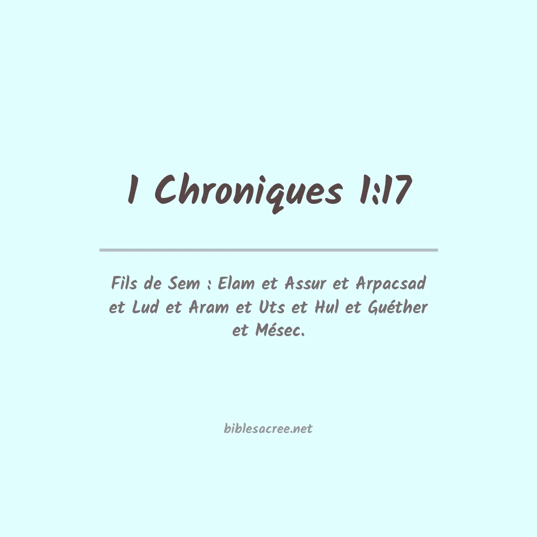1 Chroniques - 1:17