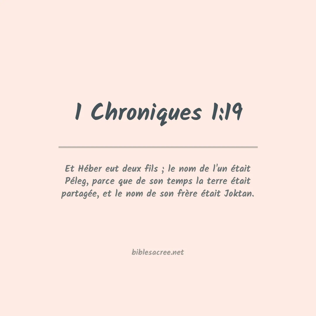1 Chroniques - 1:19