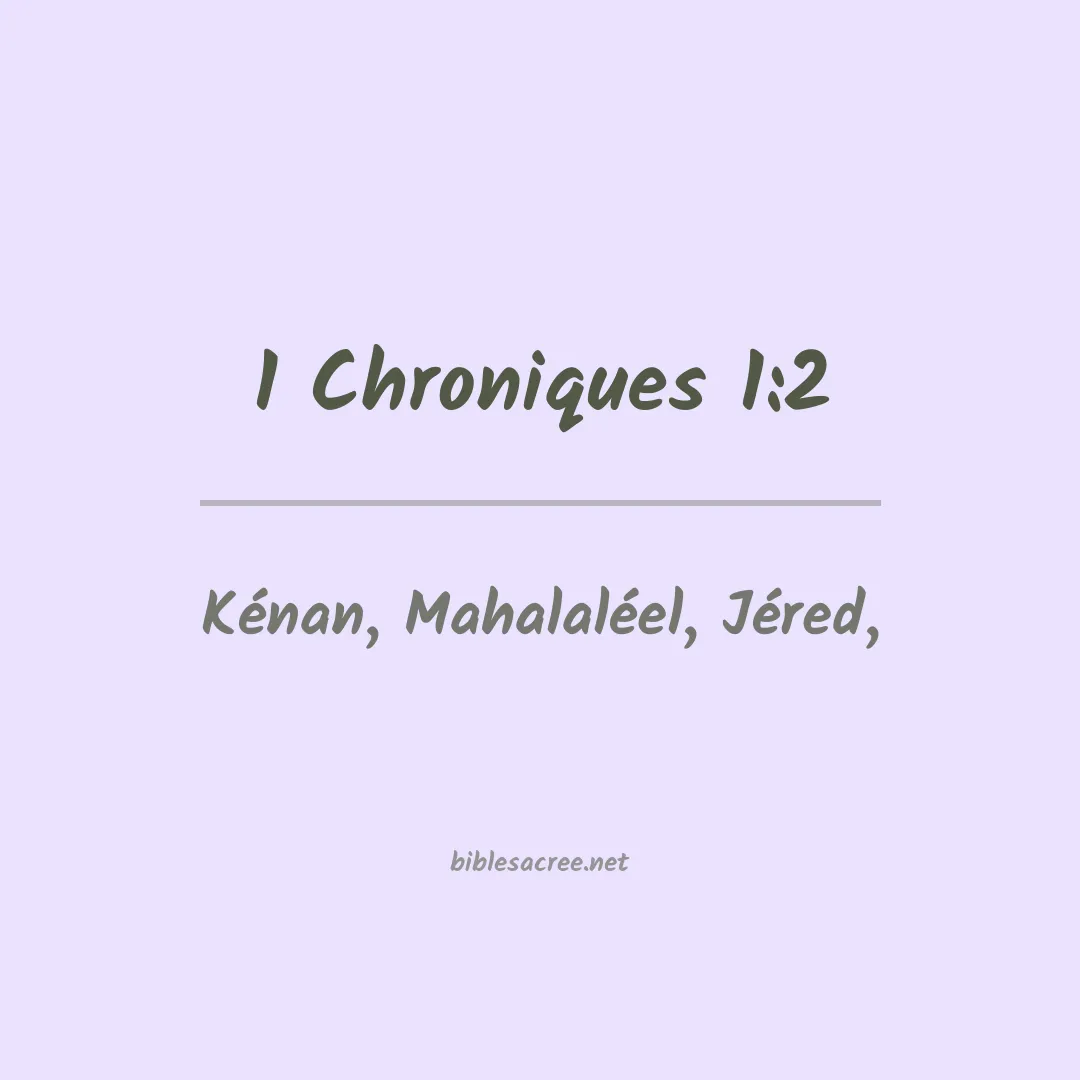 1 Chroniques - 1:2