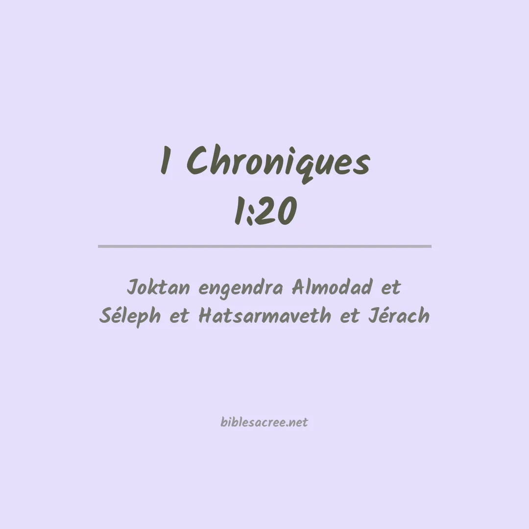 1 Chroniques - 1:20