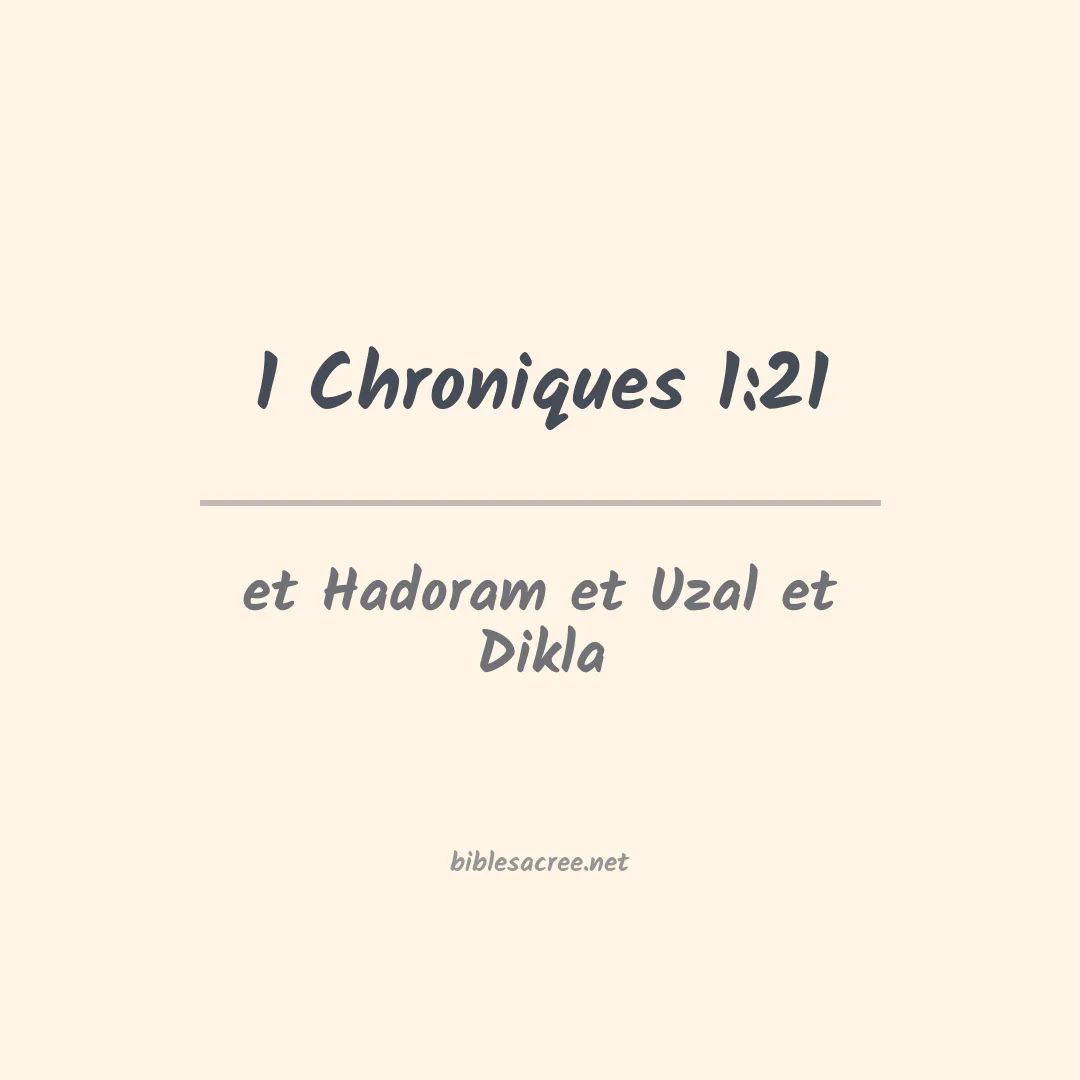 1 Chroniques - 1:21