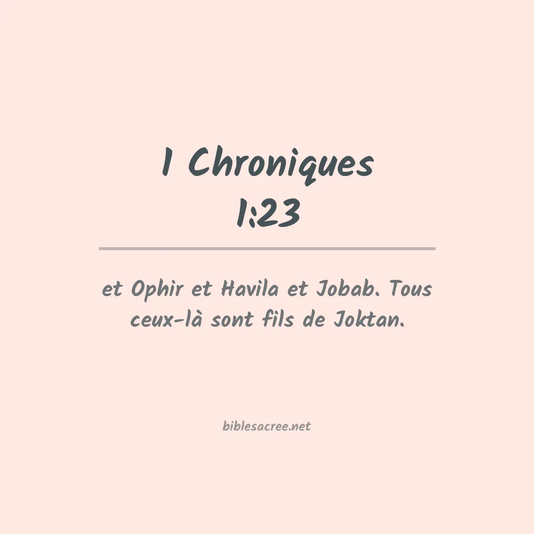 1 Chroniques - 1:23
