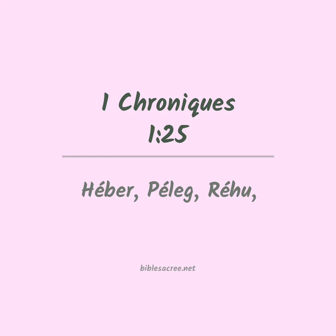 1 Chroniques - 1:25