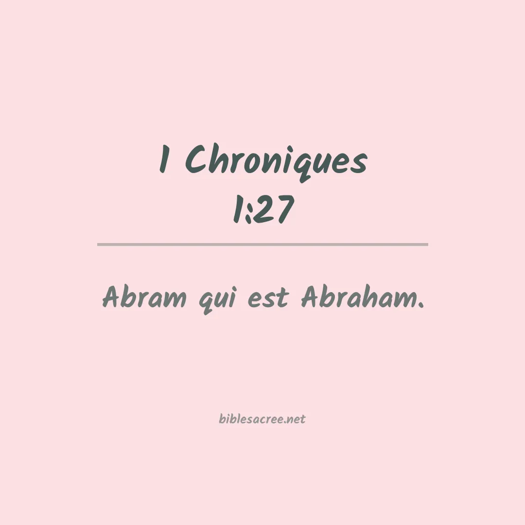 1 Chroniques - 1:27