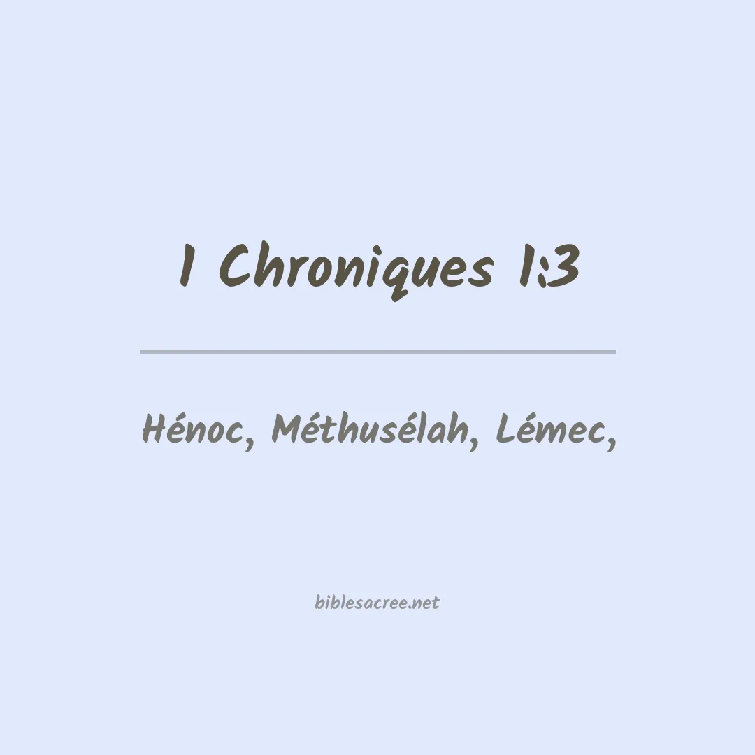 1 Chroniques - 1:3