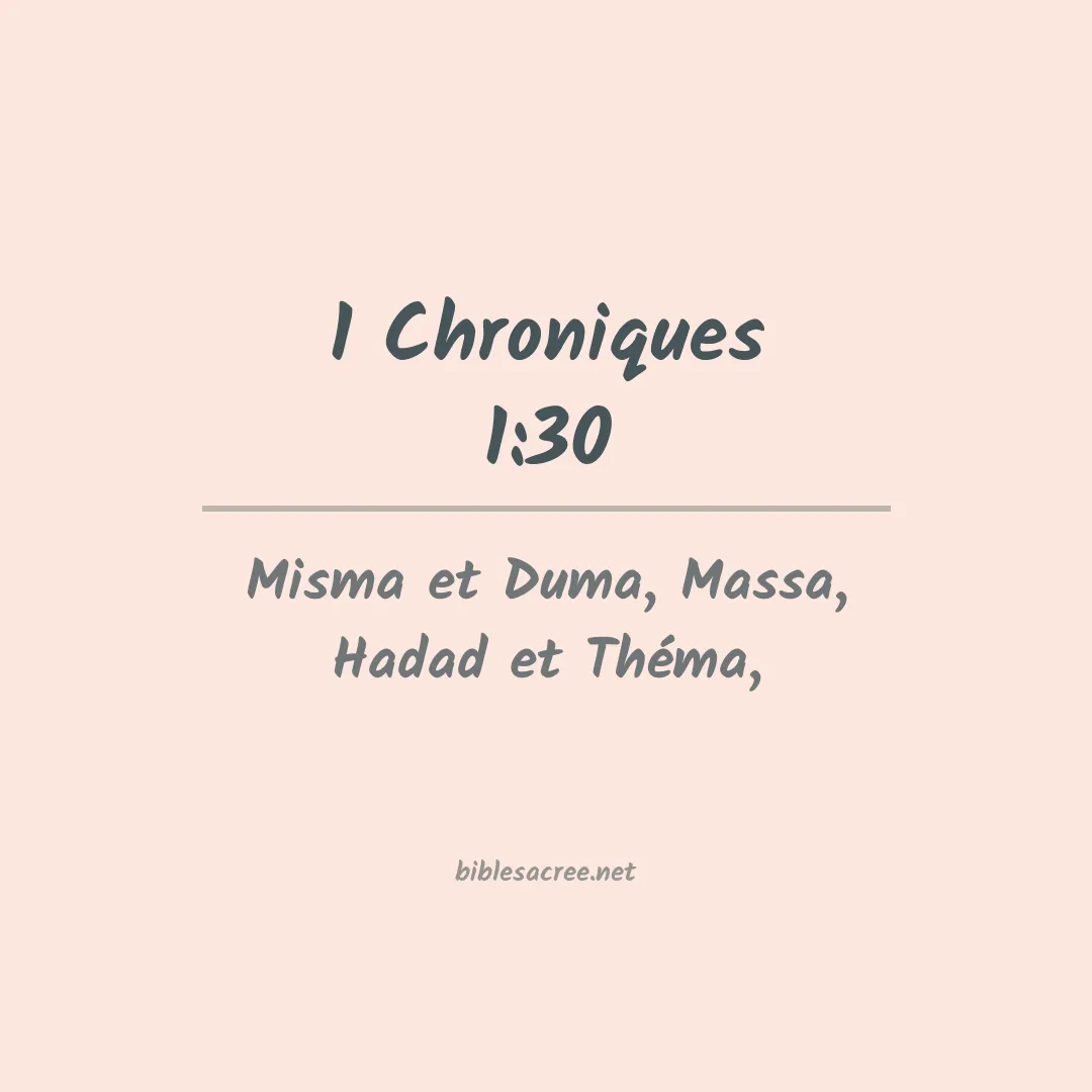 1 Chroniques - 1:30