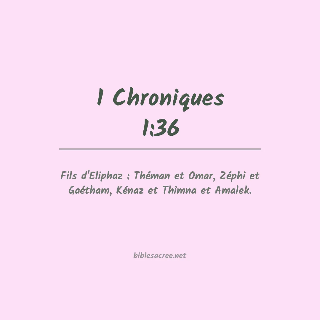 1 Chroniques - 1:36