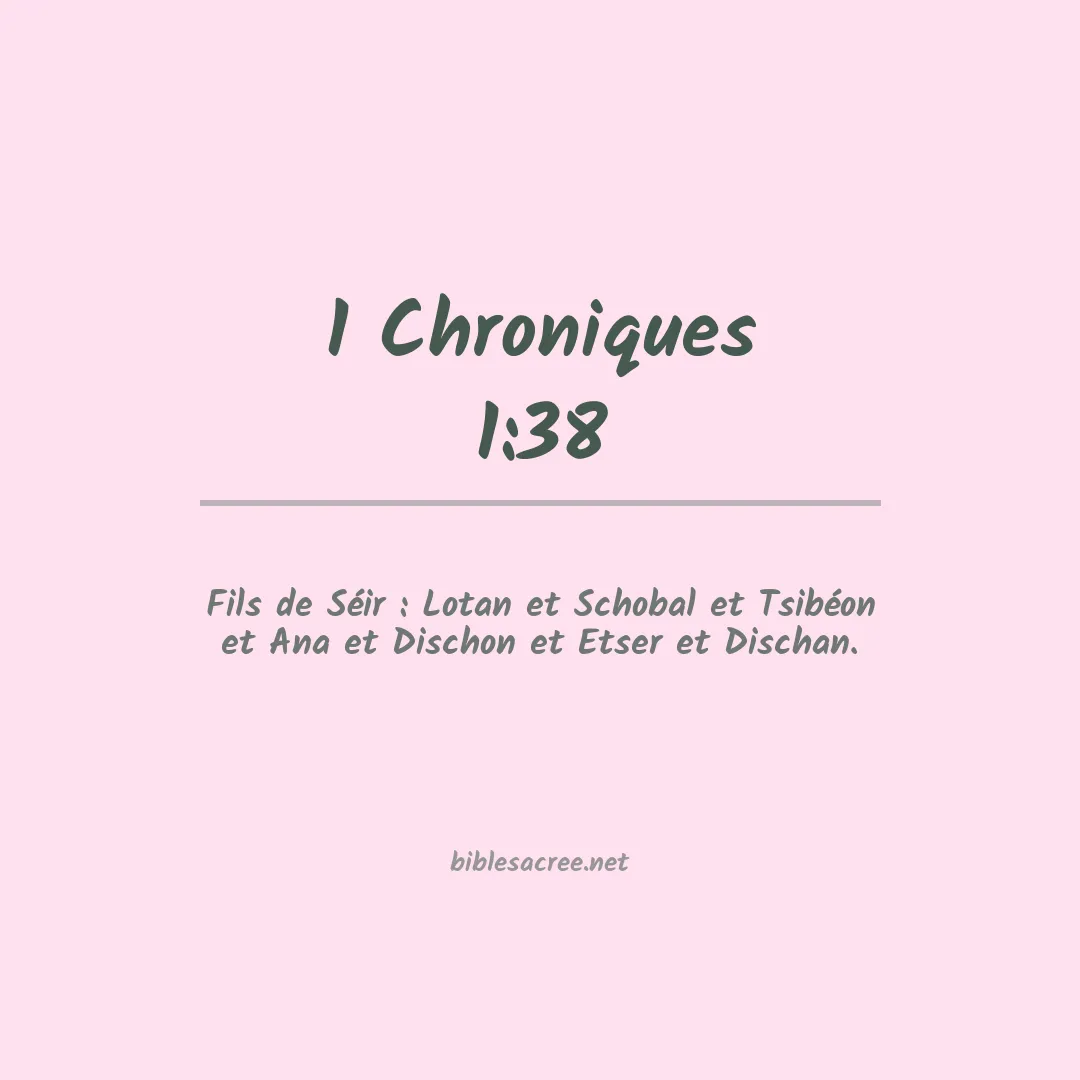1 Chroniques - 1:38