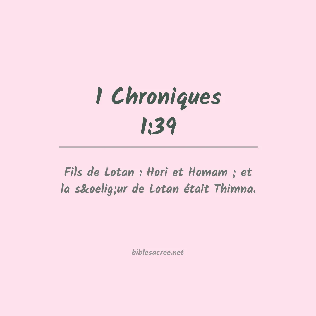 1 Chroniques - 1:39