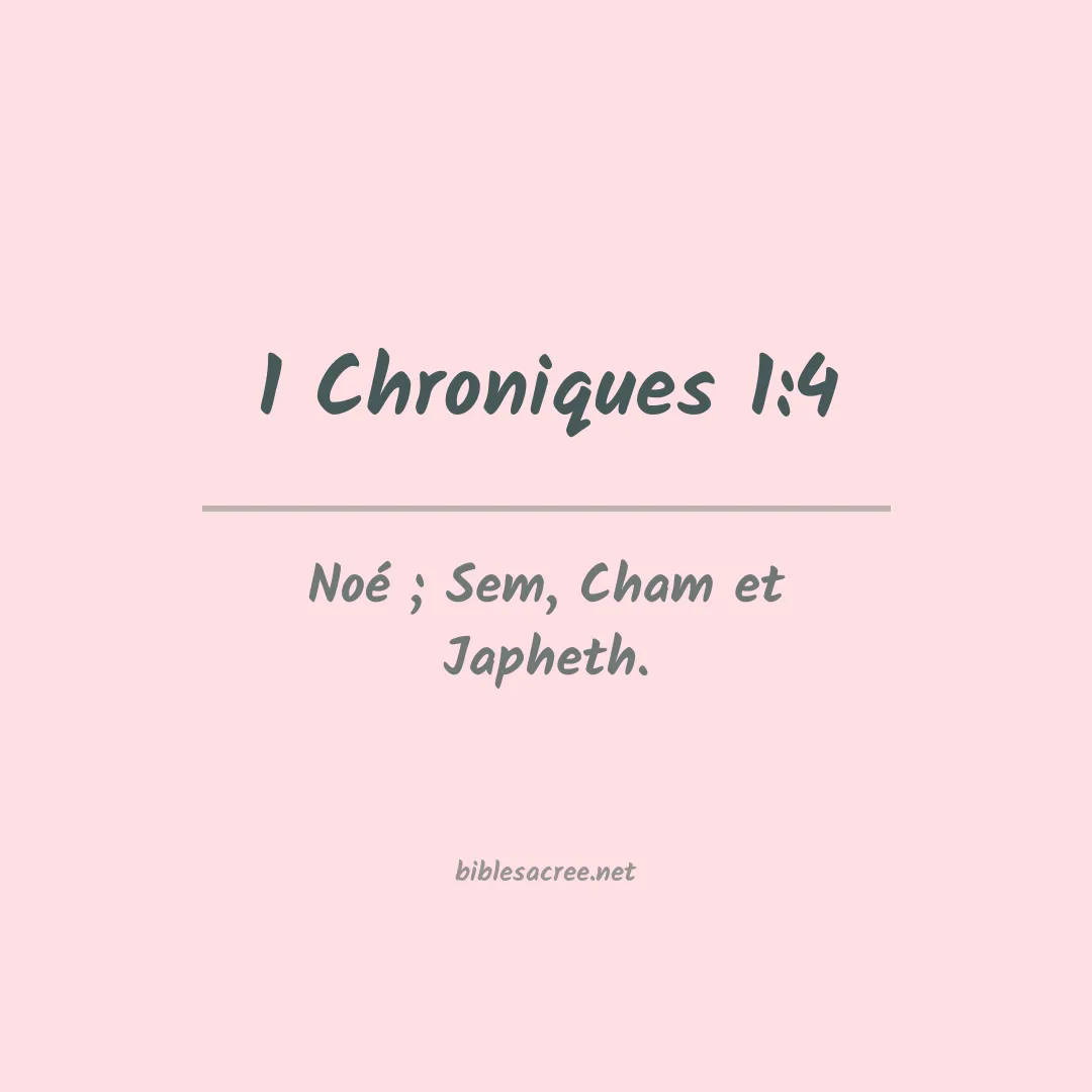 1 Chroniques - 1:4