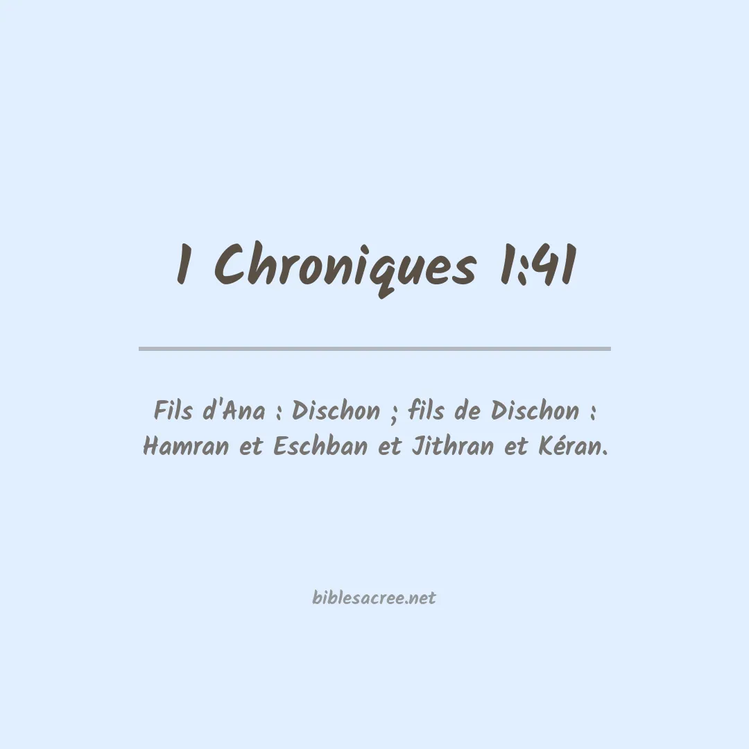1 Chroniques - 1:41