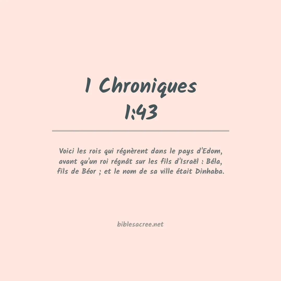 1 Chroniques - 1:43
