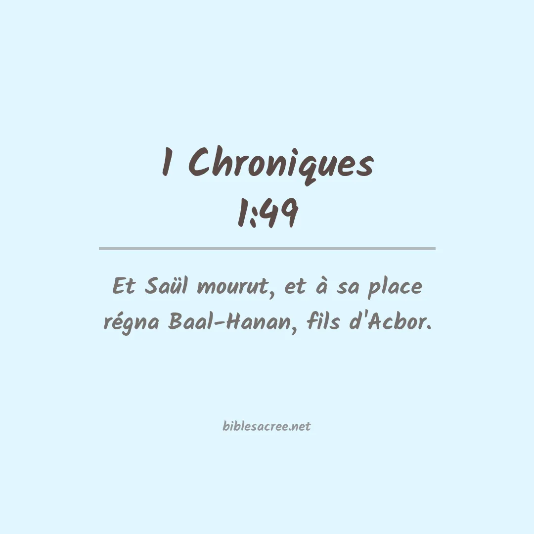 1 Chroniques - 1:49