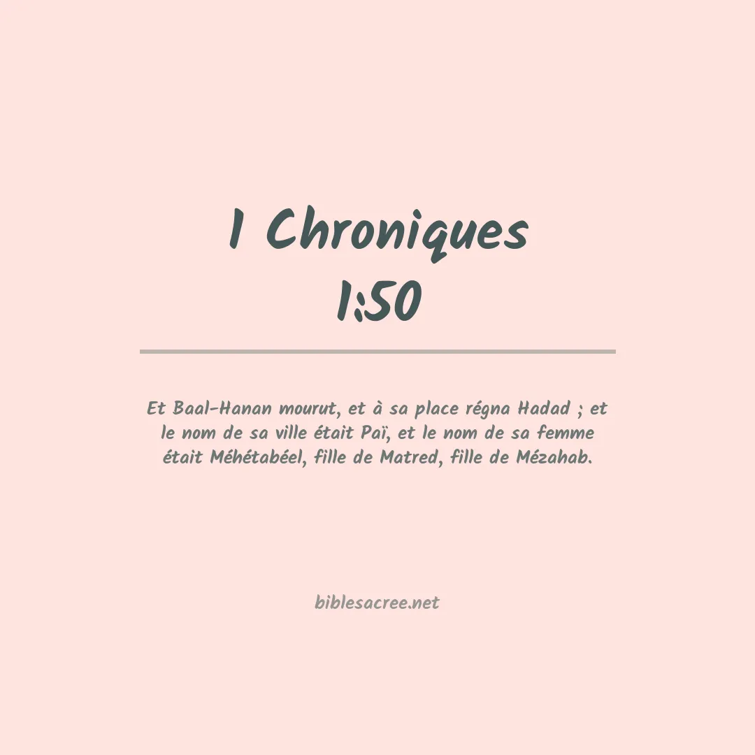 1 Chroniques - 1:50