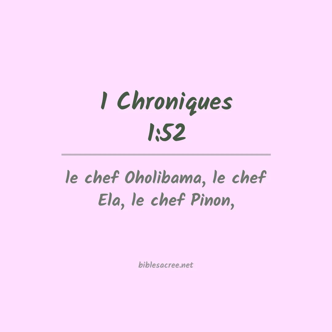 1 Chroniques - 1:52