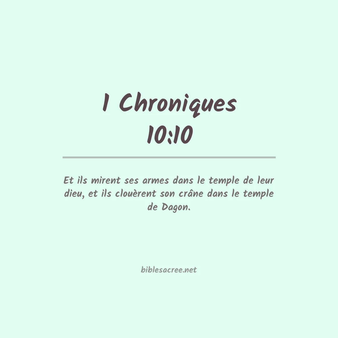 1 Chroniques - 10:10