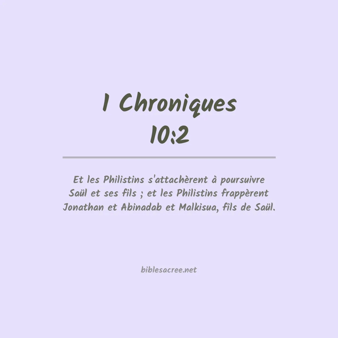 1 Chroniques - 10:2