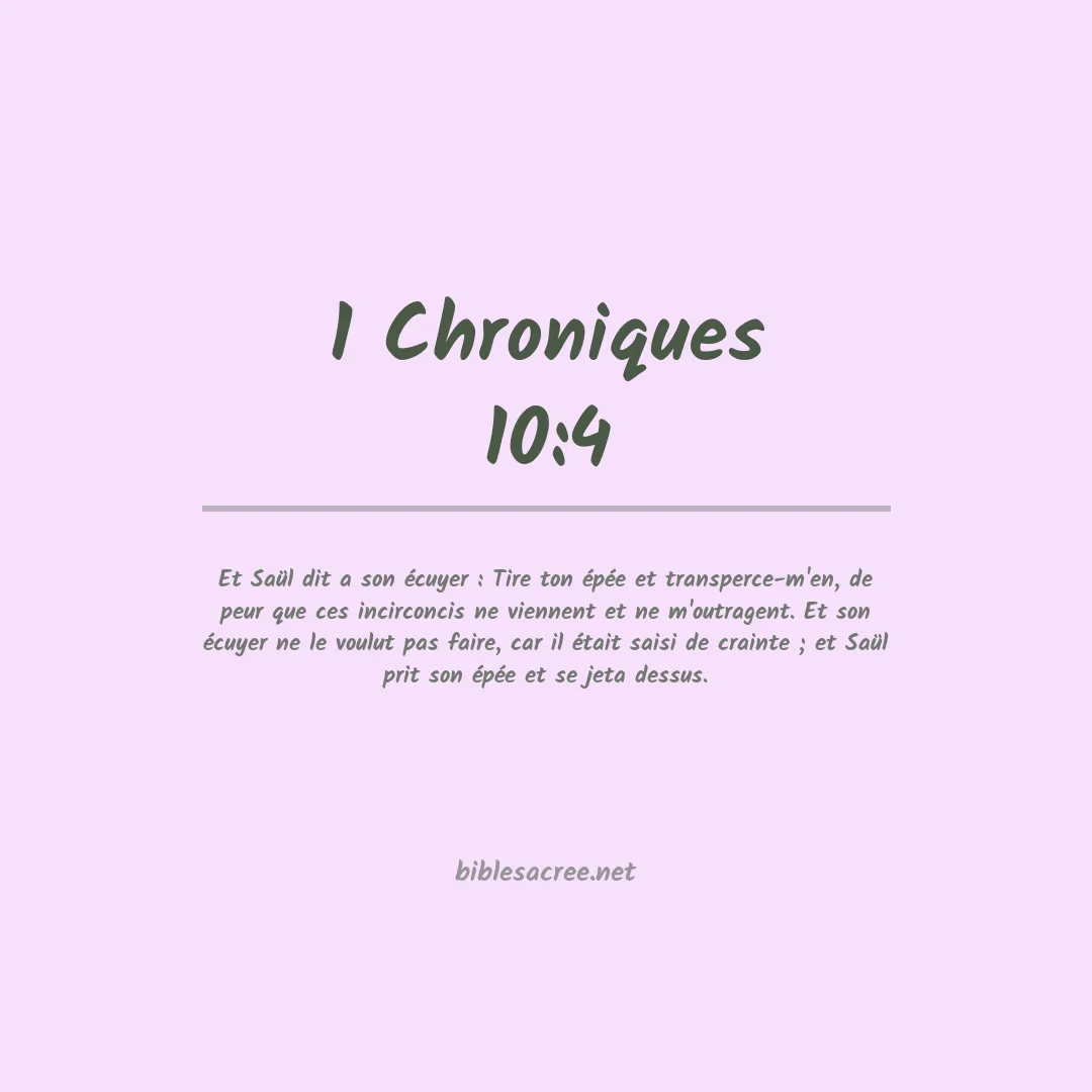 1 Chroniques - 10:4