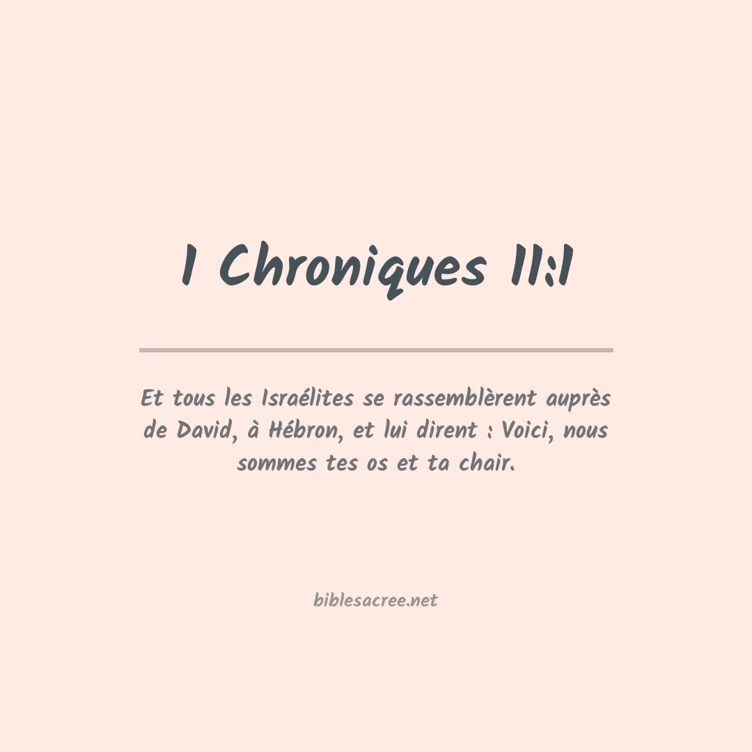 1 Chroniques - 11:1