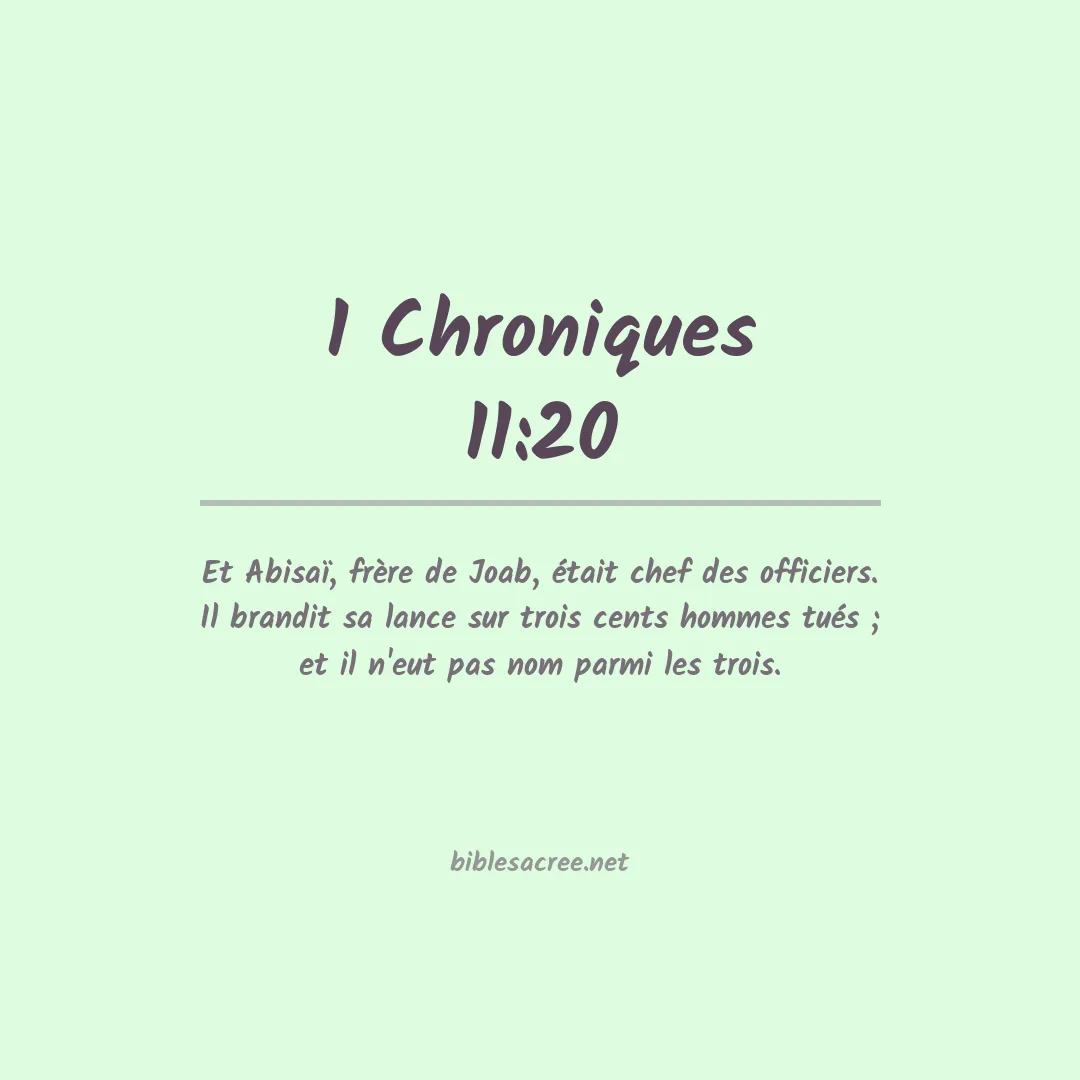 1 Chroniques - 11:20