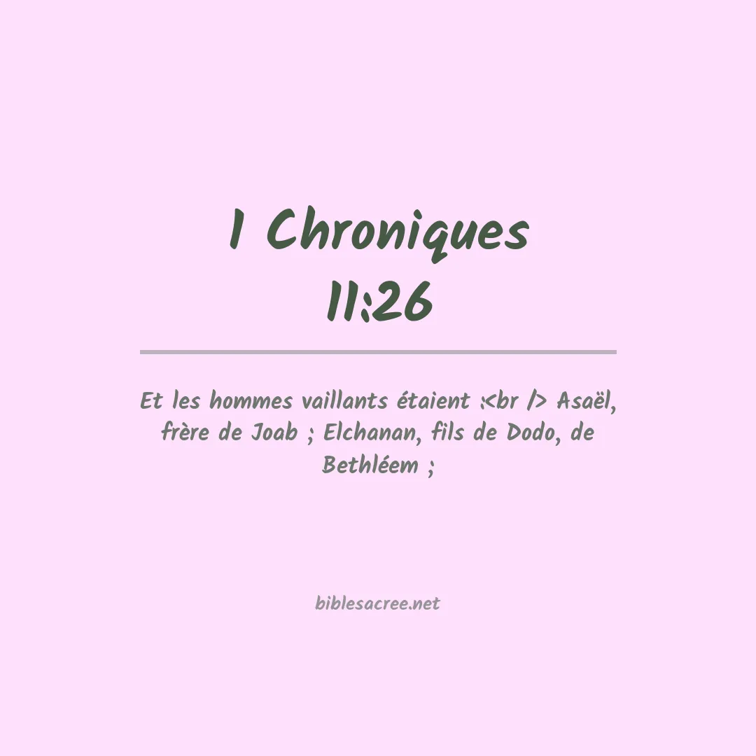 1 Chroniques - 11:26