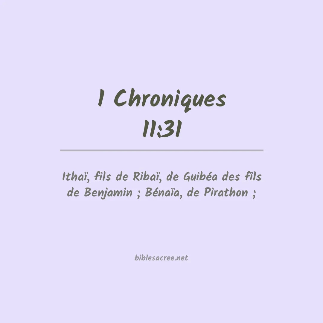 1 Chroniques - 11:31