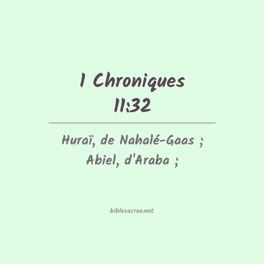 1 Chroniques - 11:32