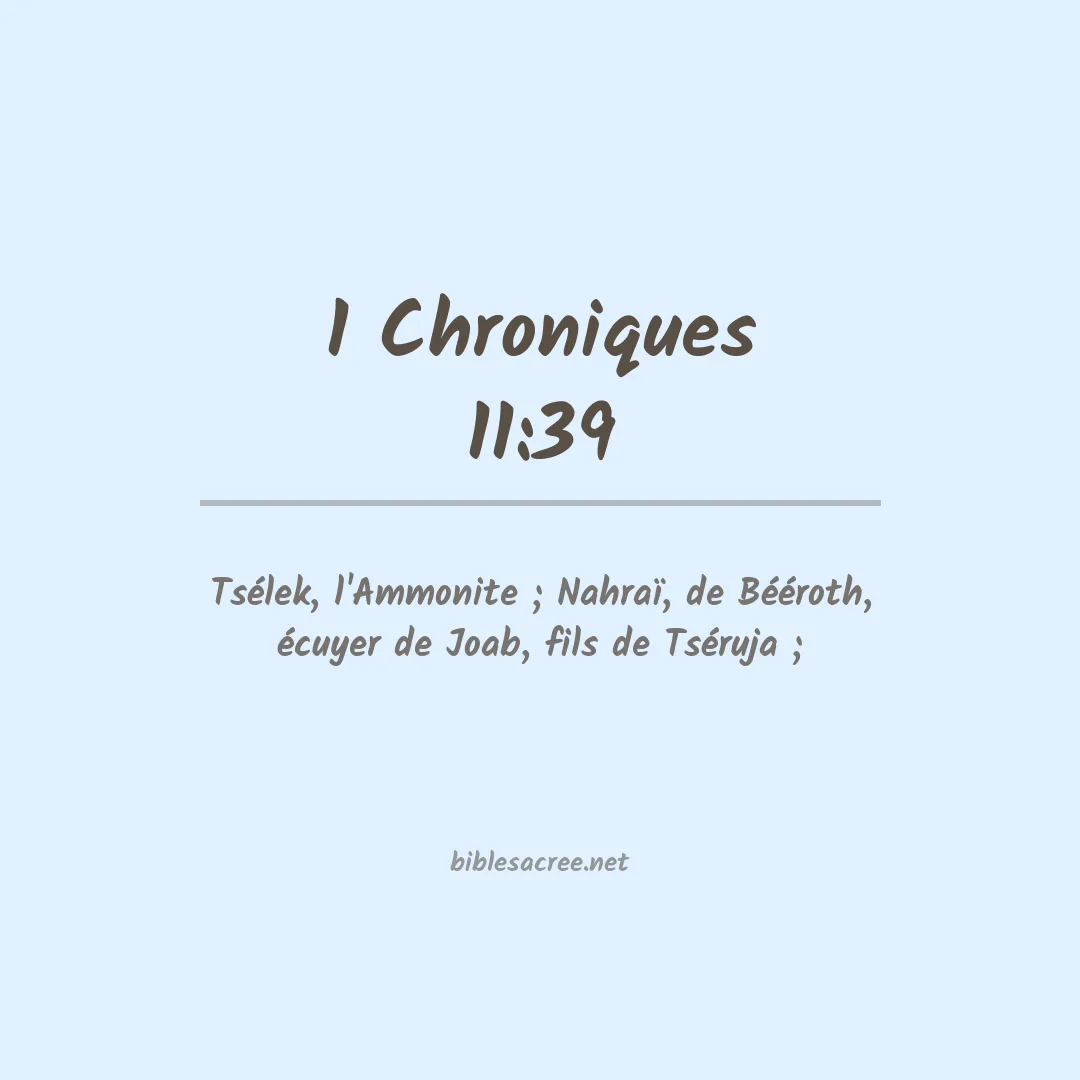1 Chroniques - 11:39
