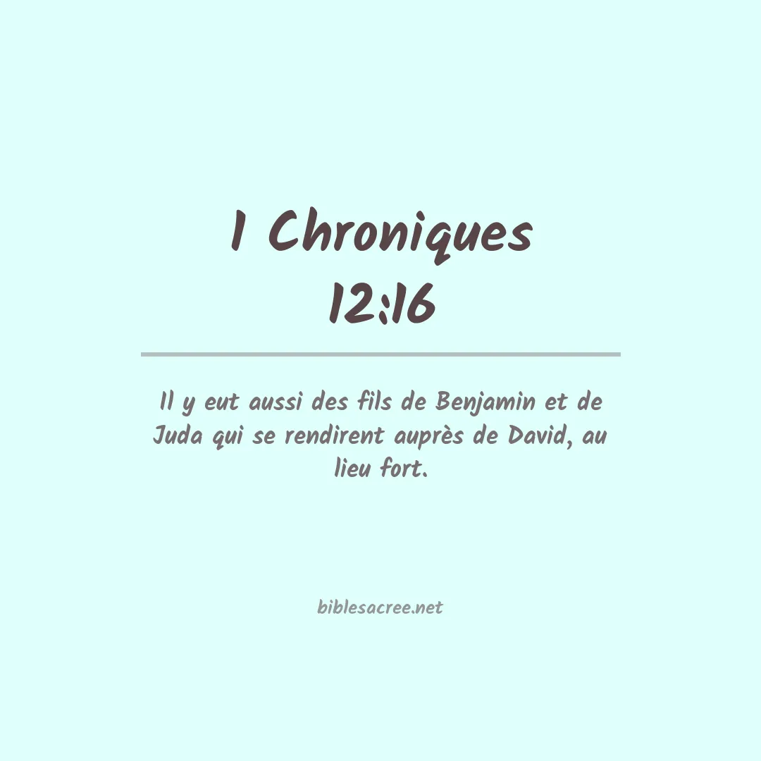 1 Chroniques - 12:16