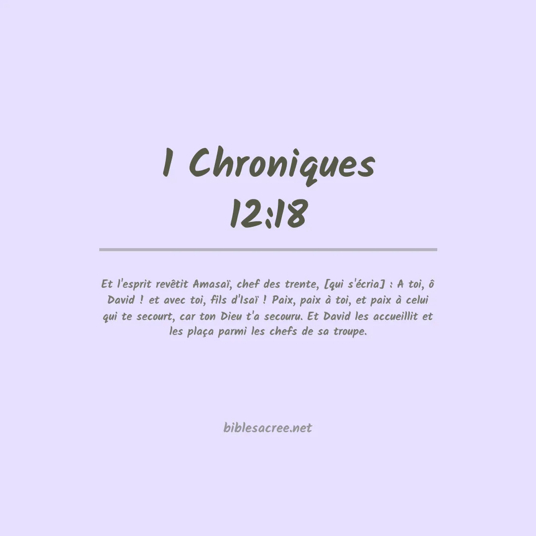 1 Chroniques - 12:18