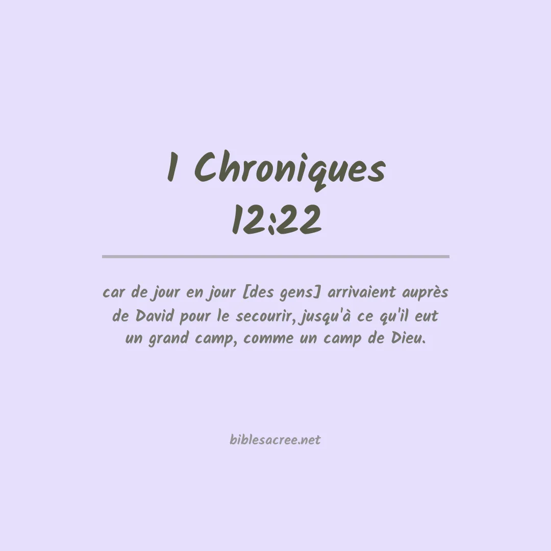 1 Chroniques - 12:22