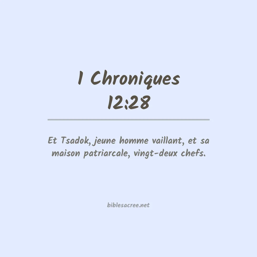 1 Chroniques - 12:28