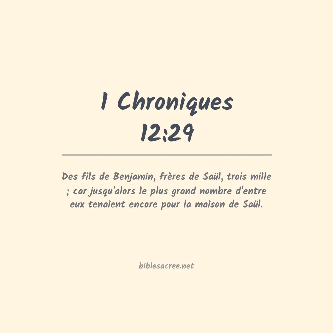 1 Chroniques - 12:29