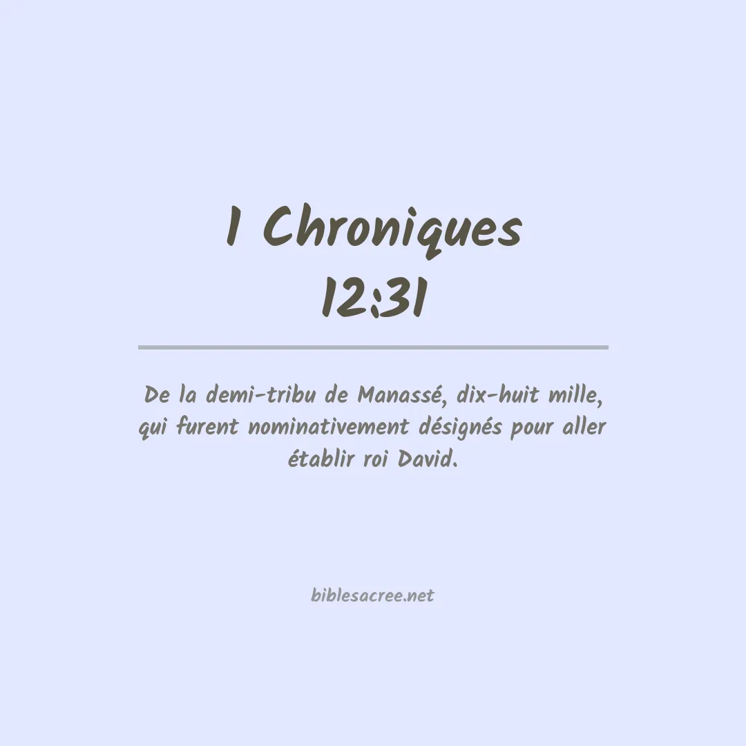 1 Chroniques - 12:31