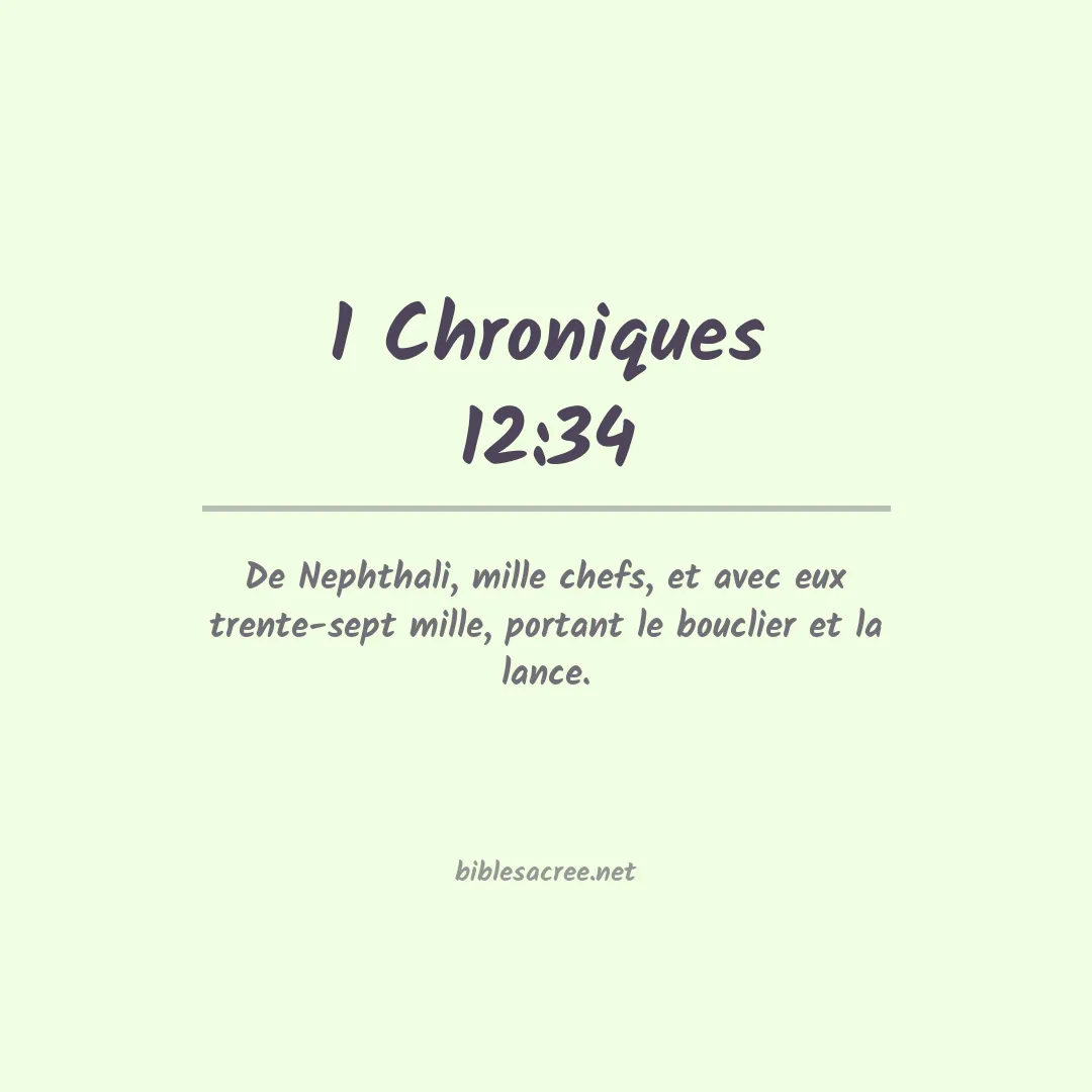 1 Chroniques - 12:34