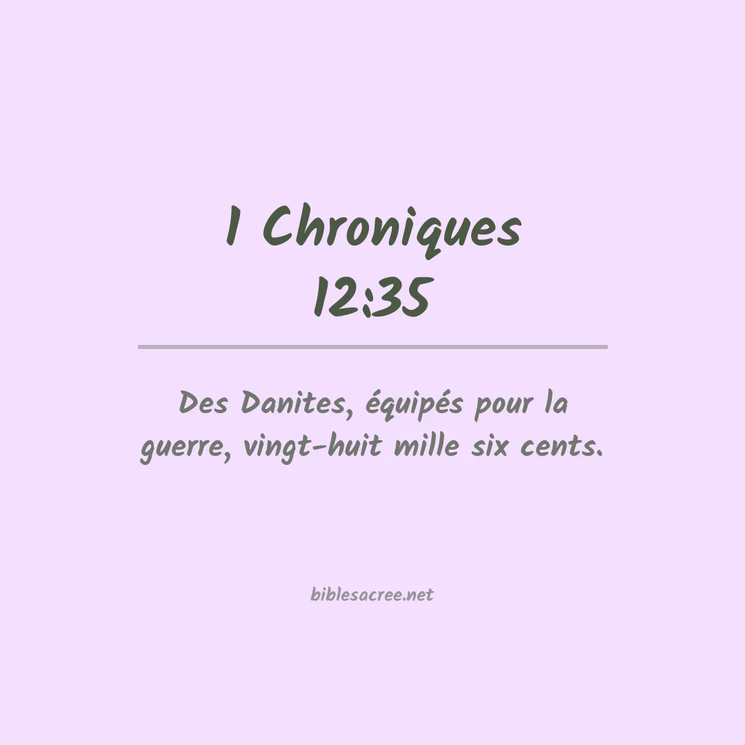 1 Chroniques - 12:35