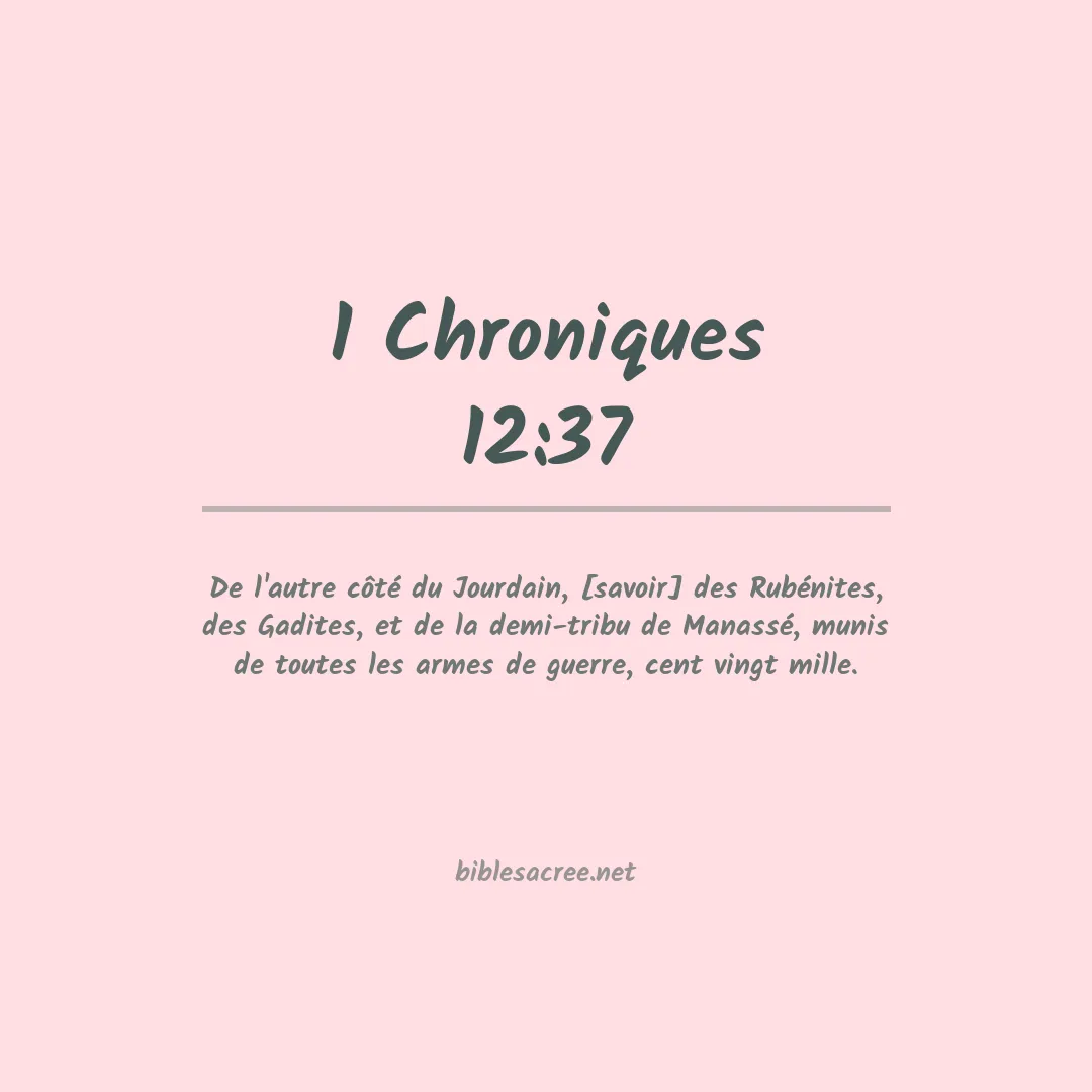 1 Chroniques - 12:37