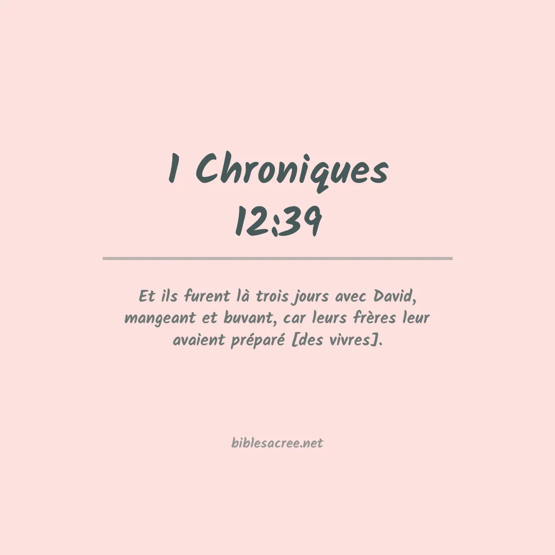 1 Chroniques - 12:39