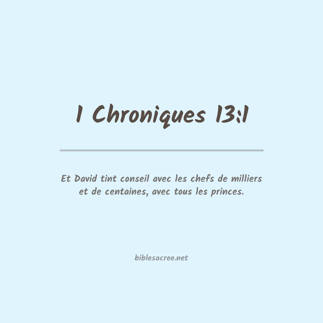 1 Chroniques - 13:1