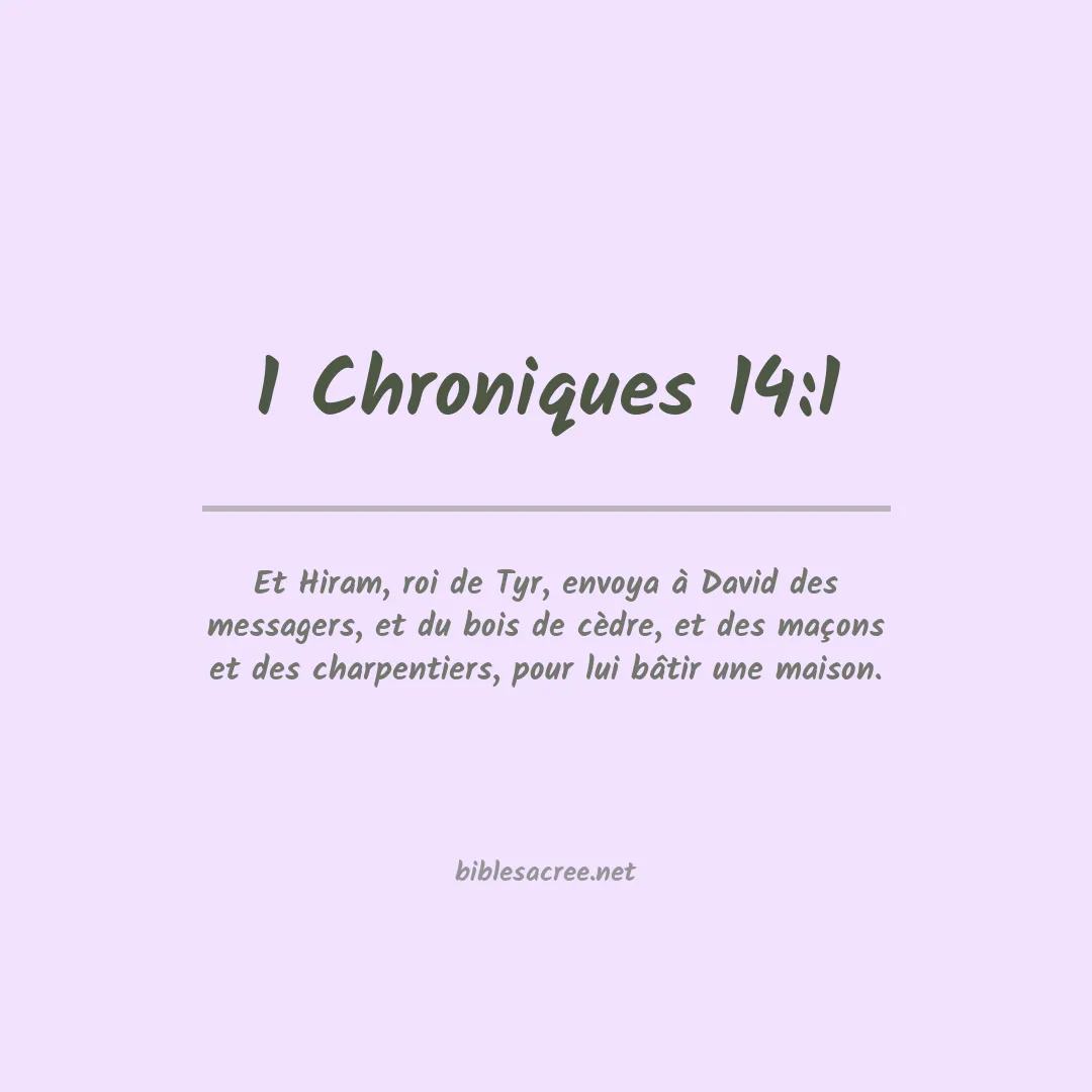 1 Chroniques - 14:1