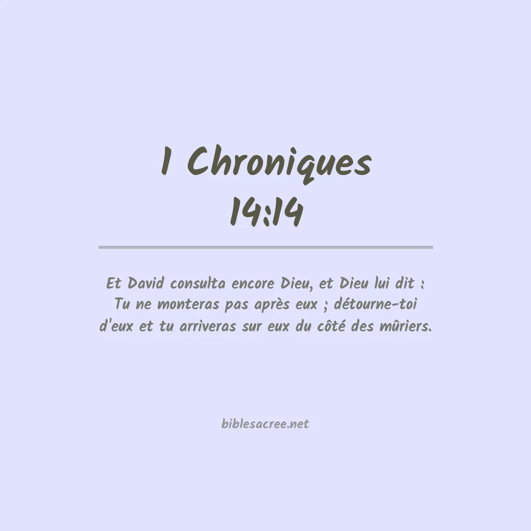 1 Chroniques - 14:14