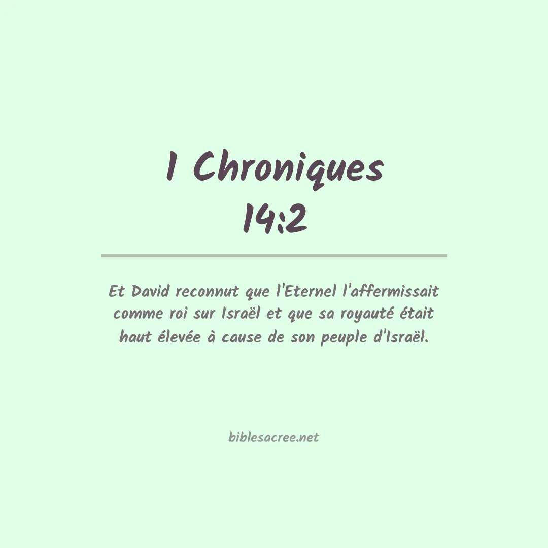 1 Chroniques - 14:2