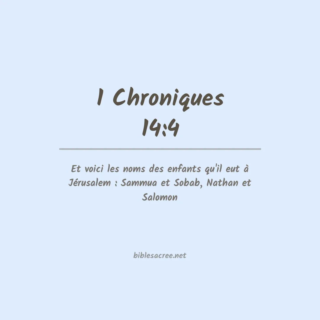 1 Chroniques - 14:4