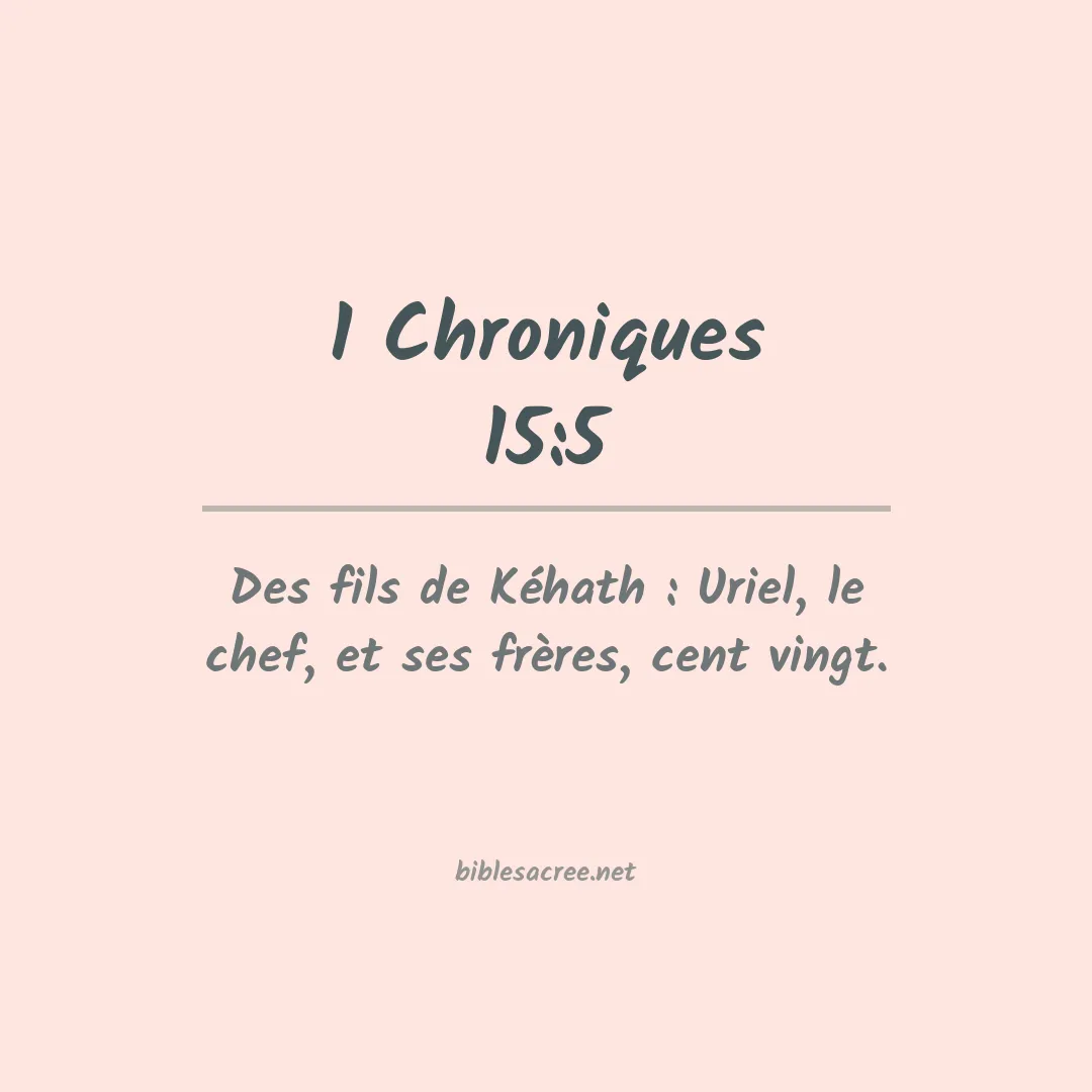 1 Chroniques - 15:5